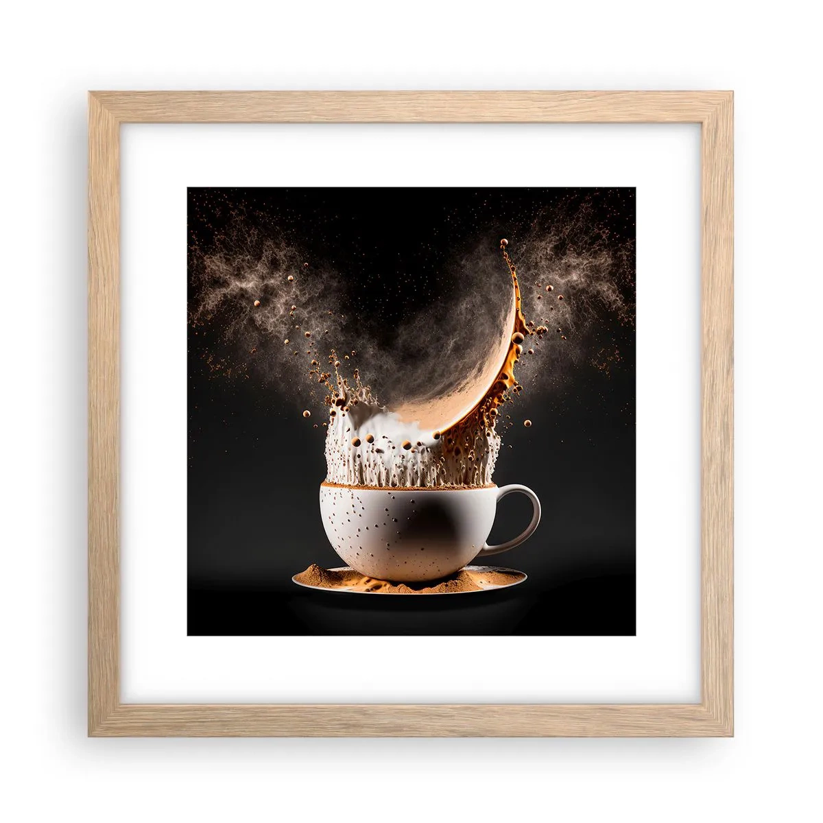 Plagát v ráme zo svetlého duba - Explózia chuti - 30x30 cm