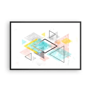 Plagát v čiernom ráme - Geometrická hračka - 91x61 cm