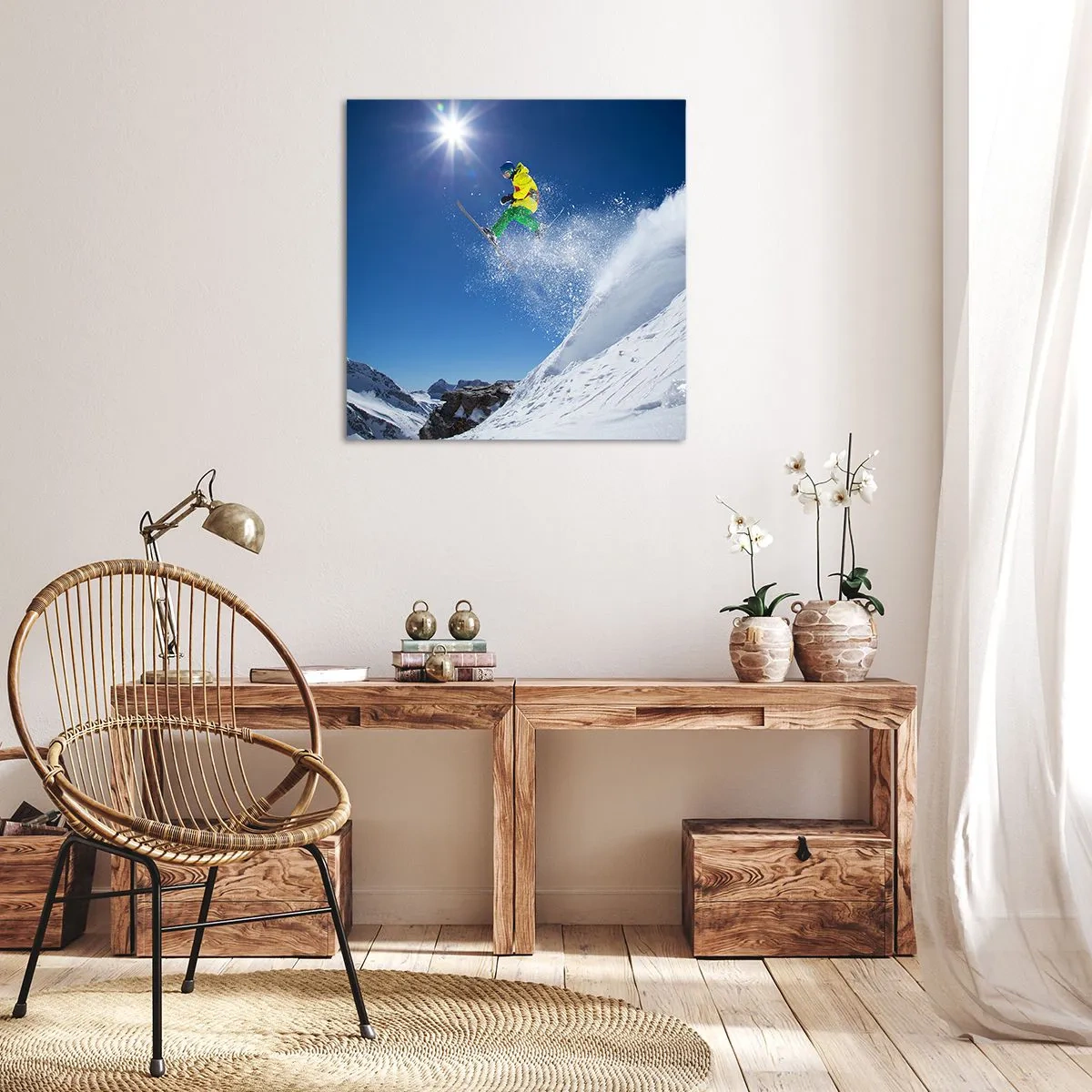 Obraz na plátne - Tancujúci s horami - 60x60 cm