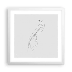 Plagát v bielom ráme - Iba sľub - 40x40 cm