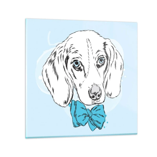 Obraz na skle - Psia elegancia - 30x30 cm