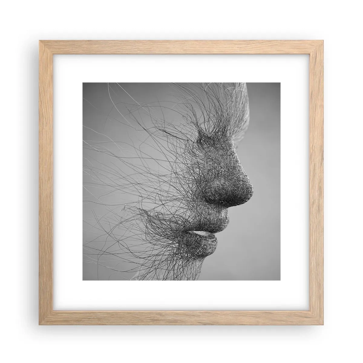 Plagát v ráme zo svetlého duba - Duch vetra - 30x30 cm