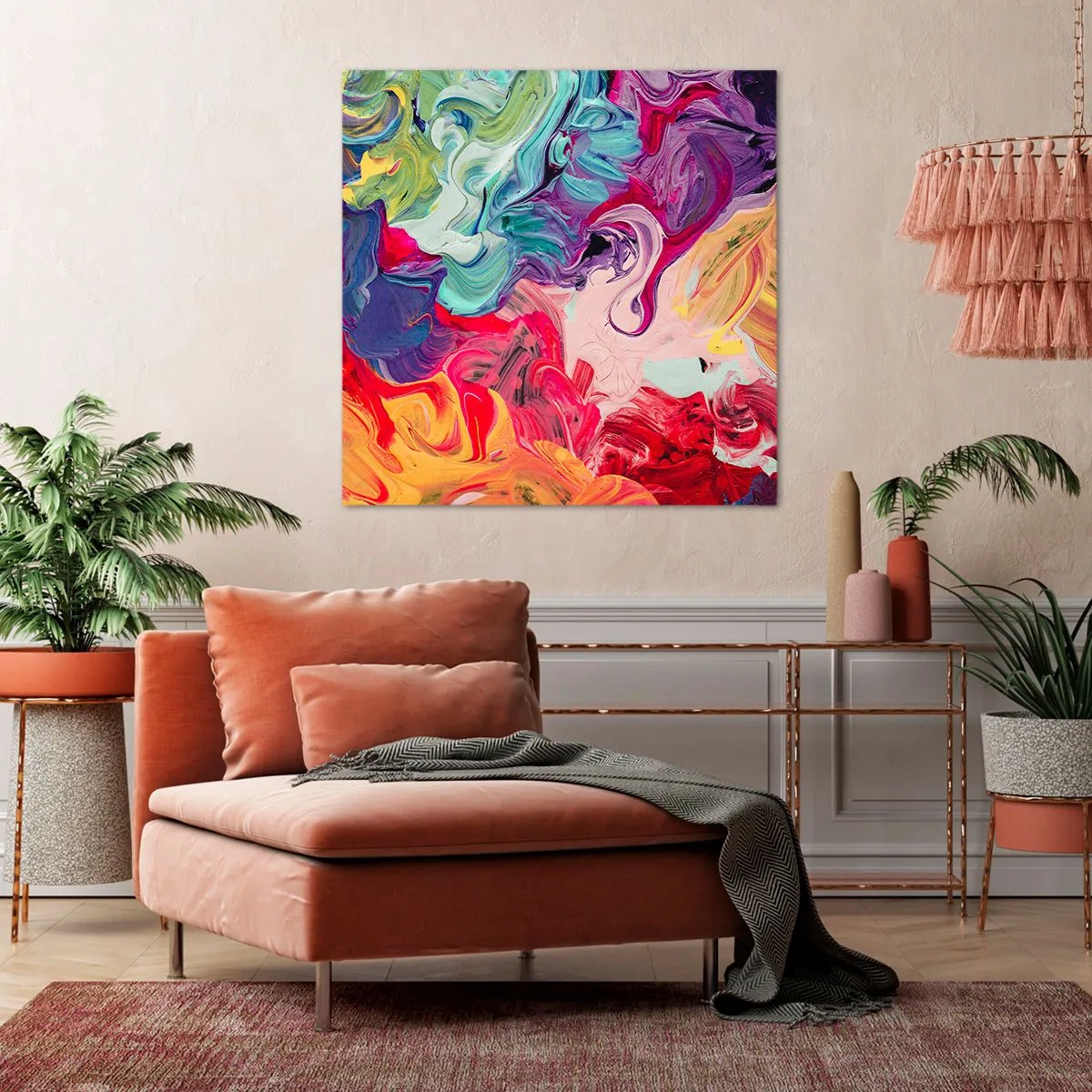 Obraz na plátne - Zrodenie farieb - 70x70 cm