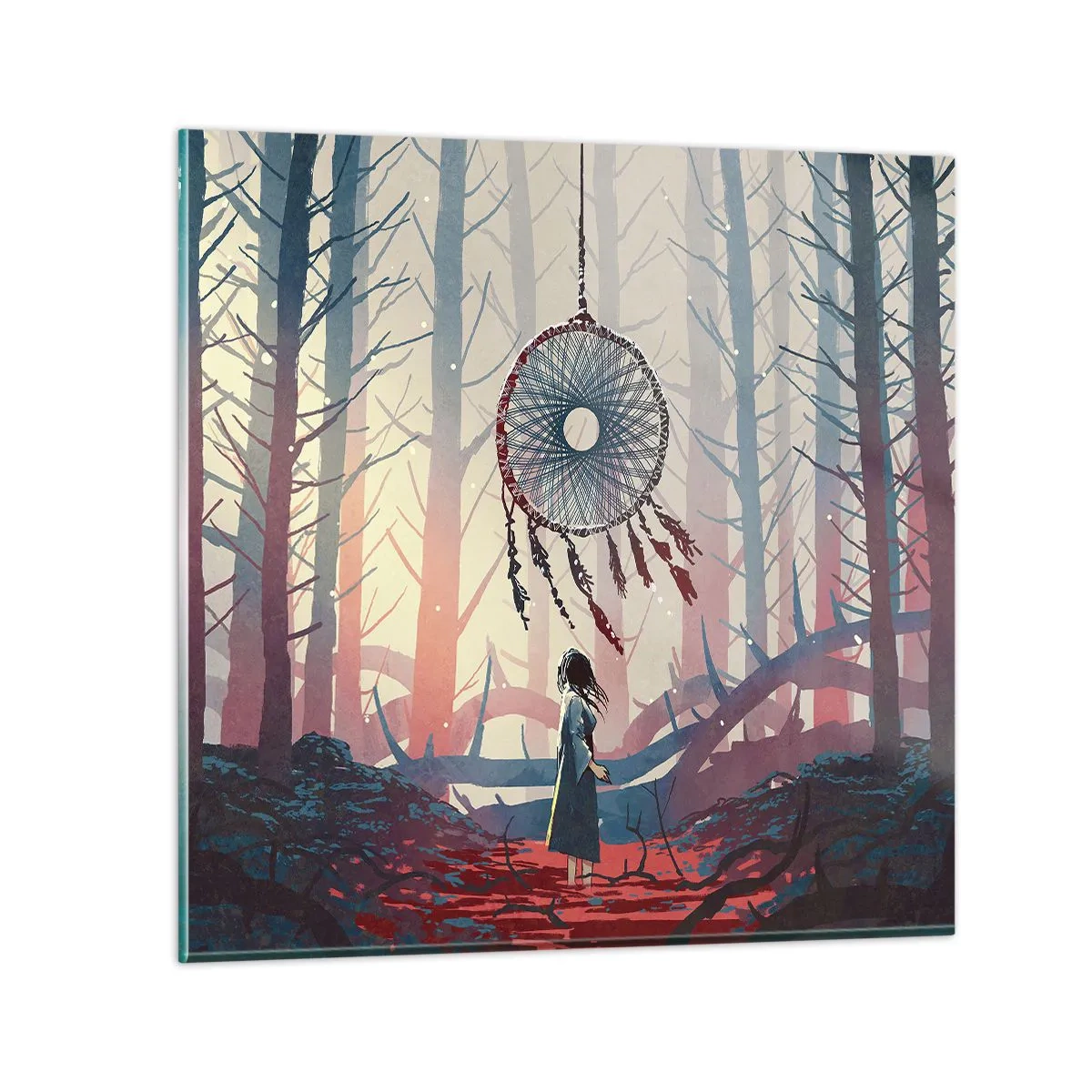 Obraz na skle - Tajný rituál šťastia - 70x70 cm