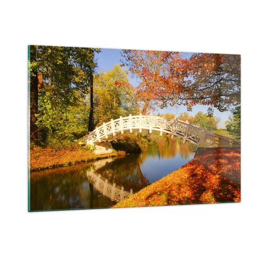 Obraz na skle - Na bielom mostíku vzdychov - 120x80 cm