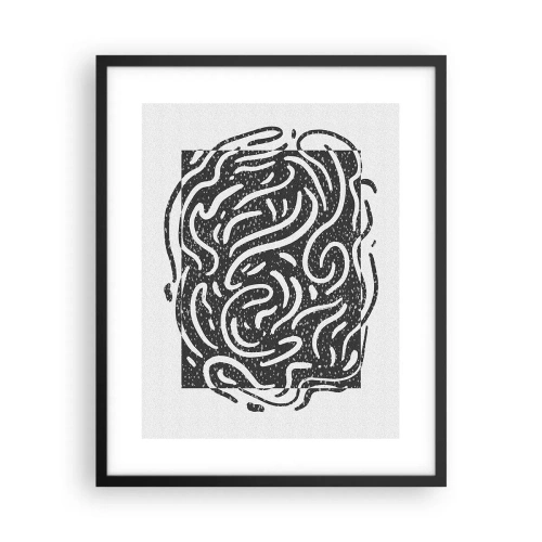 Plagát v čiernom ráme - Abstrakcia: tanec radosti - 40x50 cm