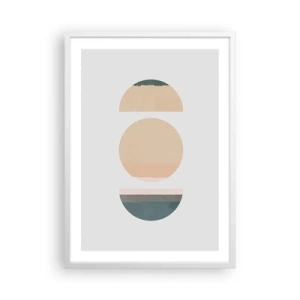 Plagát v bielom ráme - Kruh za kruhom - 50x70 cm