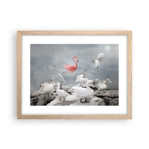 Plagát v ráme zo svetlého duba - Kde som sa tu vzal? - 40x30 cm