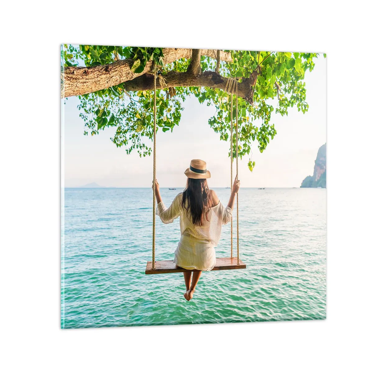 Obraz na skle - Život je krásny - 50x50 cm