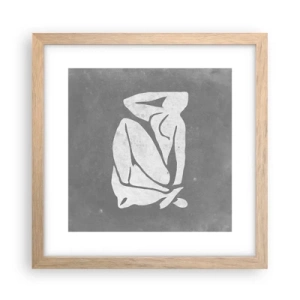 Plagát v ráme zo svetlého duba - V zádumčivosti - 30x30 cm