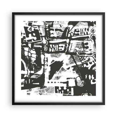 Plagát v čiernom ráme - Poriadok alebo chaos? - 50x50 cm