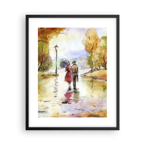 Plagát v čiernom ráme - Romantická jeseň v parku
 - 40x50 cm