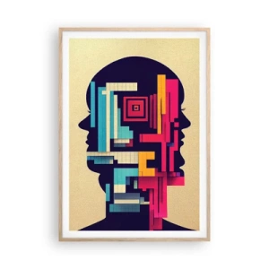 Plagát v ráme zo svetlého duba - Nové väzby - 70x100 cm