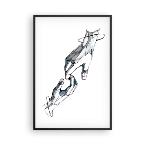 Plagát v čiernom ráme - Dobré gesto - 61x91 cm