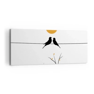 Obraz na plátne - Slávičí večer - 120x50 cm