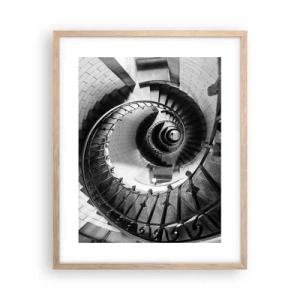 Plagát v ráme zo svetlého duba - Len vyššie a vyššie - 40x50 cm