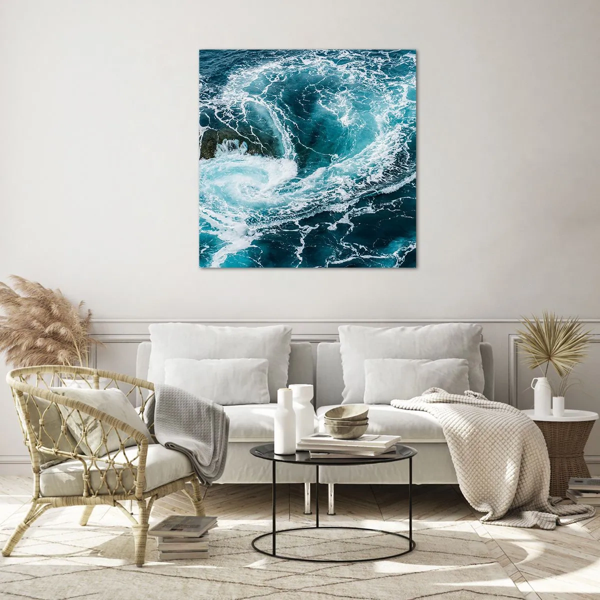 Obraz na skle - Brána do vnútra Zeme - 30x30 cm