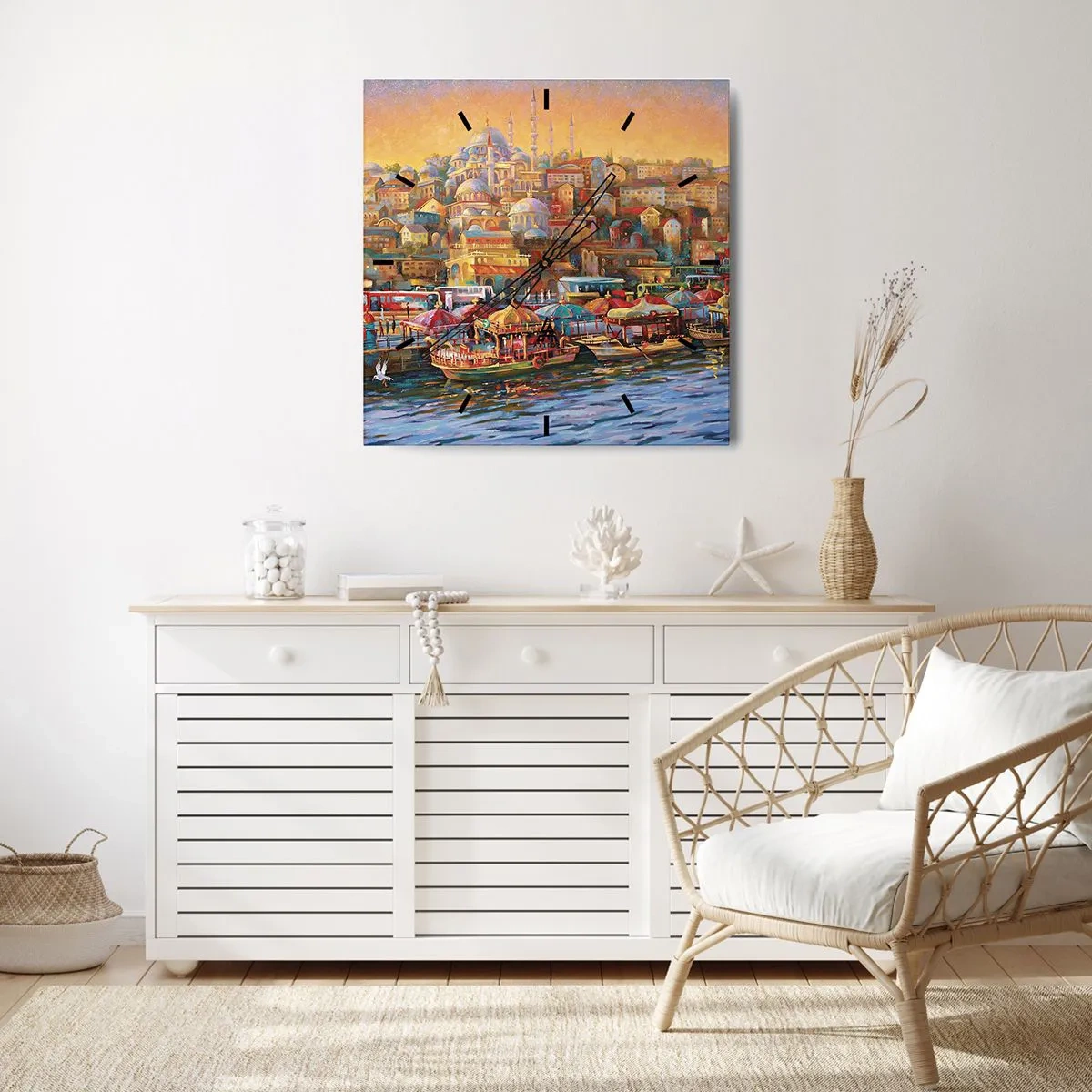 Nástenné hodiny - Istanbulský príbeh - 30x30 cm