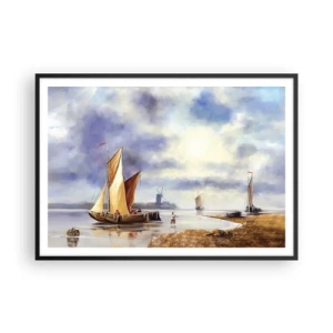 Plagát v čiernom ráme - Návrat námorníkov - 100x70 cm