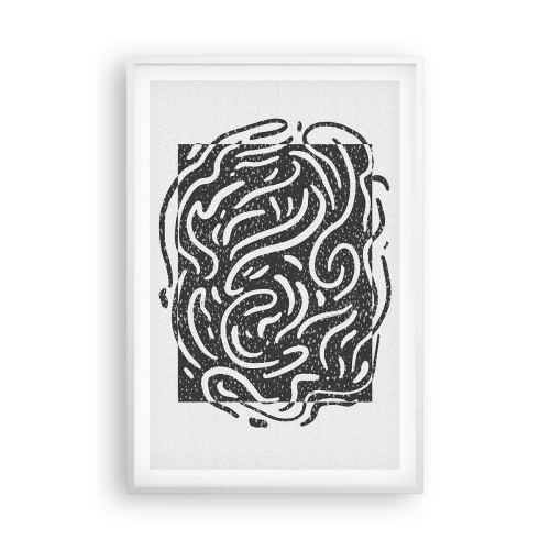 Plagát v bielom ráme - Abstrakcia: tanec radosti - 61x91 cm