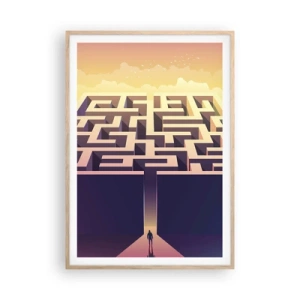 Plagát v ráme zo svetlého duba - Čas rozhodnutí - 70x100 cm