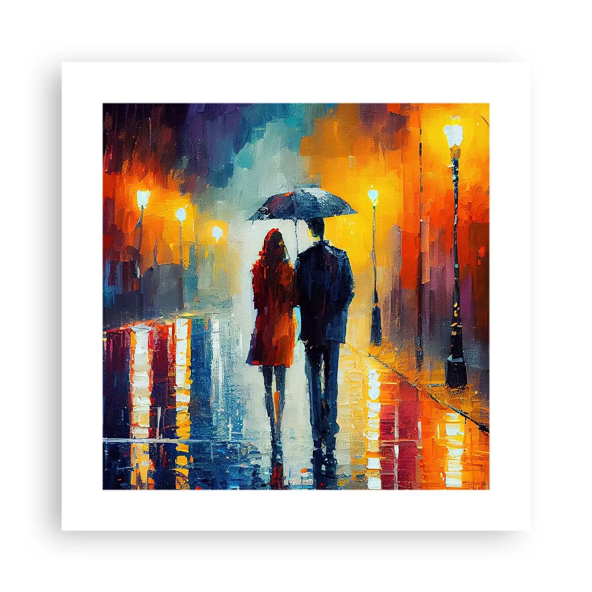 Plagát - Spolu – farebná noc - 40x40 cm