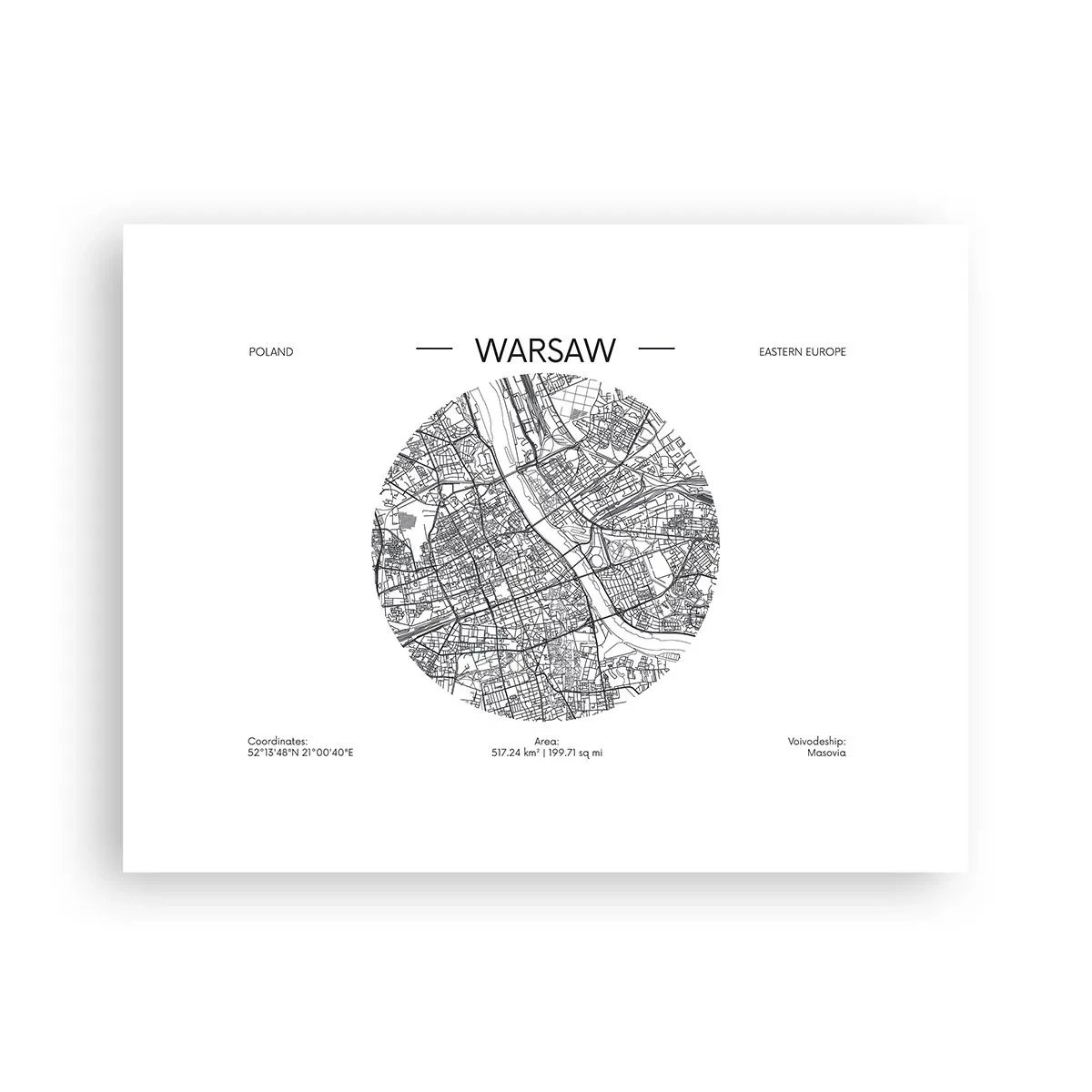 Plagát - Anatómia Varšavy - 40x30 cm