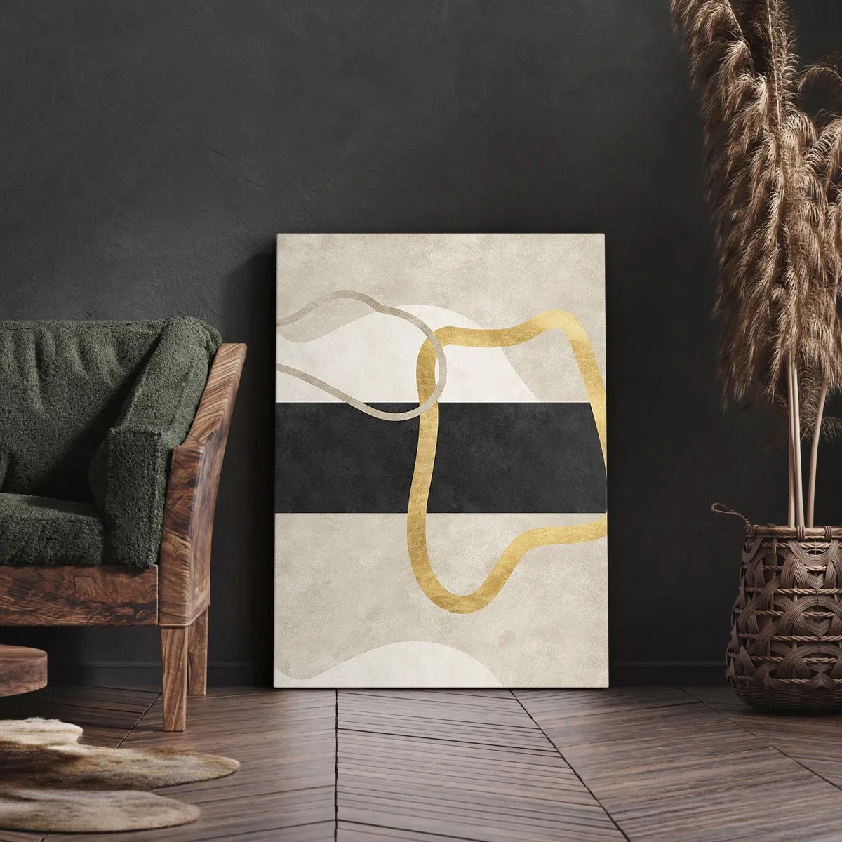 Obraz na plátne - Tvary v slučke - 50x70 cm