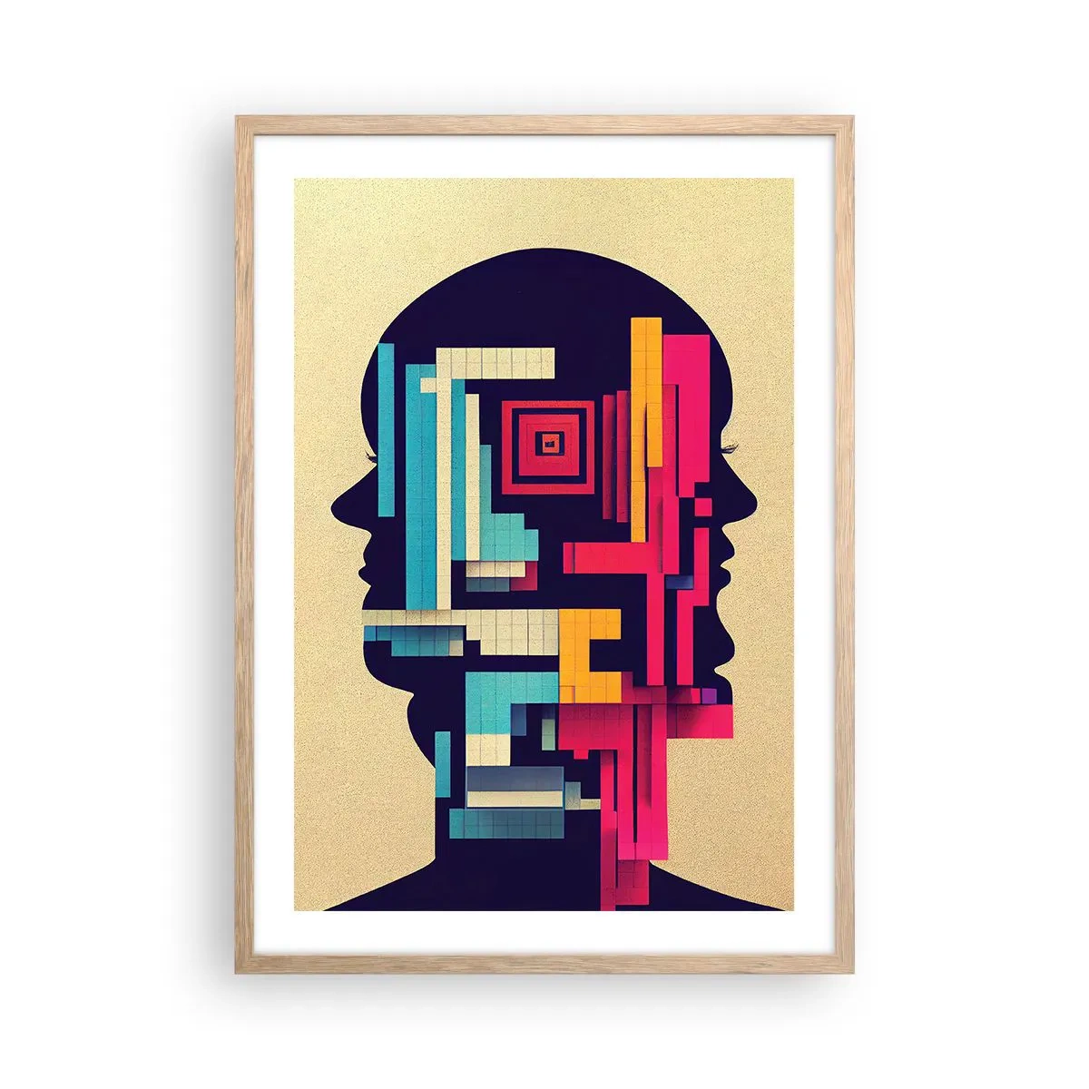 Plagát v ráme zo svetlého duba - Nové väzby - 50x70 cm