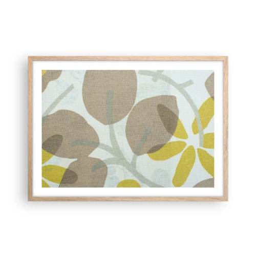 Plagát v ráme zo svetlého duba - Kompozícia v plnom slnku - 70x50 cm
