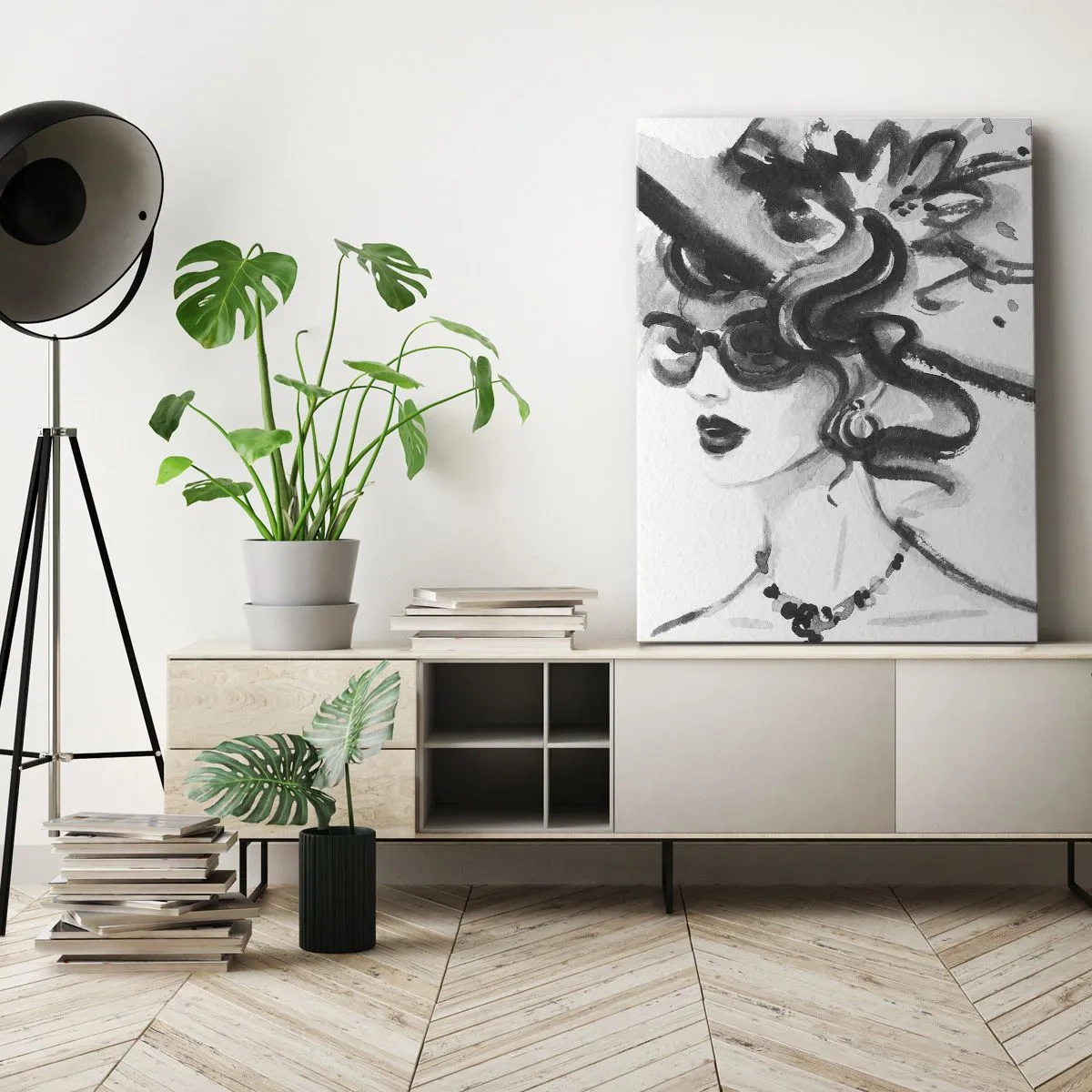 Obraz na plátne - Dáma s charakterom - 65x120 cm