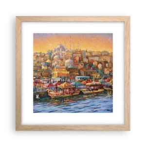 Plagát v ráme zo svetlého duba - Istanbulský príbeh - 30x30 cm