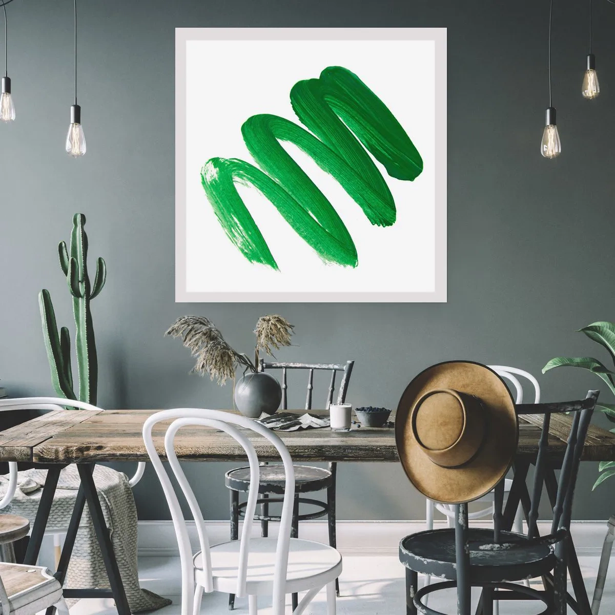 Plagát - Zelený žart - 40x40 cm