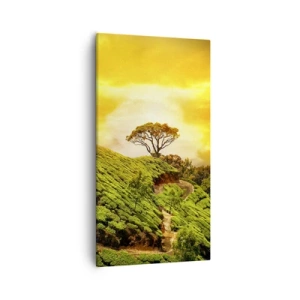 Obraz na plátne - Kľukatým chodníkom, zeleným úbočím - 55x100 cm