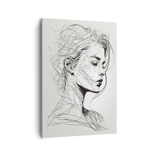 Obraz na plátne - Portrét v zamyslení - 50x70 cm