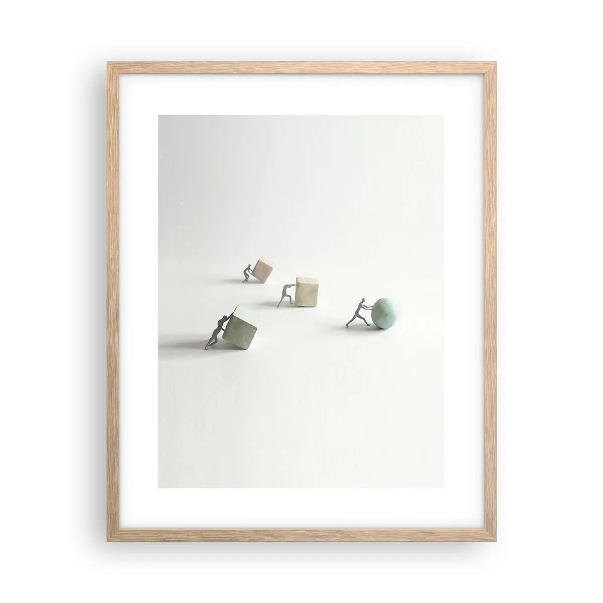 Plagát v ráme zo svetlého duba - Život samotný - 40x50 cm