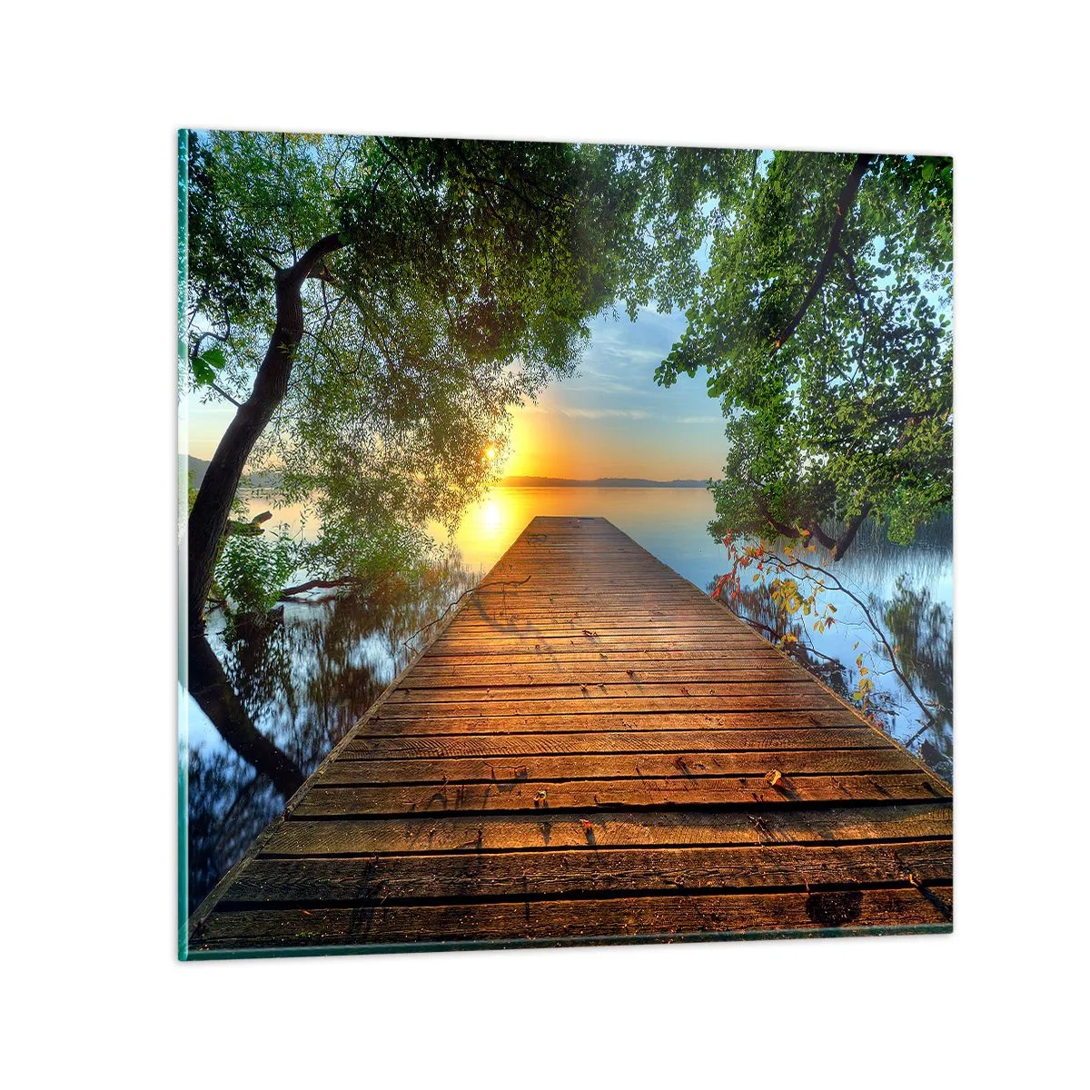 Obraz na skle - Neponáhľaj sa, posaď sa - 60x60 cm