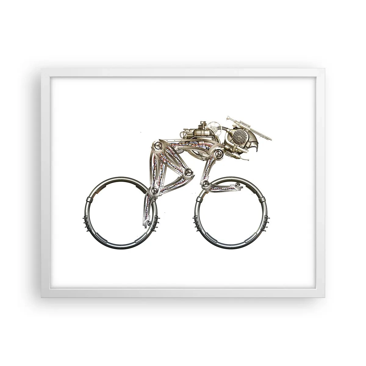 Plagát v bielom ráme - Úžasný stroj - 50x40 cm