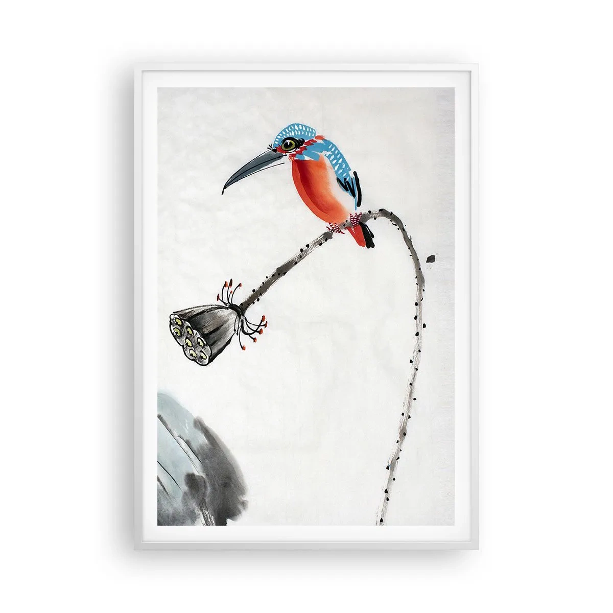 Plagát v bielom ráme - Život lúky - 70x100 cm