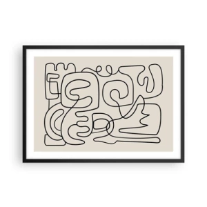 Plagát v čiernom ráme - Podľa stopy - 70x50 cm