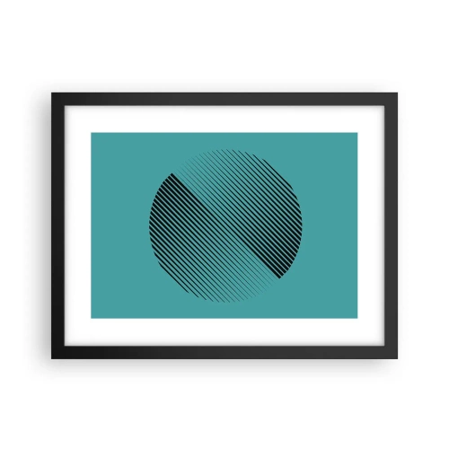 Plagát v čiernom ráme - Kruh – geometrická variácia - 40x30 cm