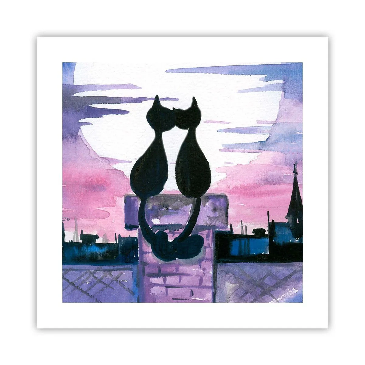 Plagát - Rendez-vous pod mesiacom - 40x40 cm