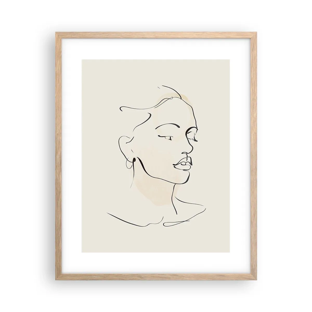 Plagát v ráme zo svetlého duba - Výrazným ťahom - 40x50 cm