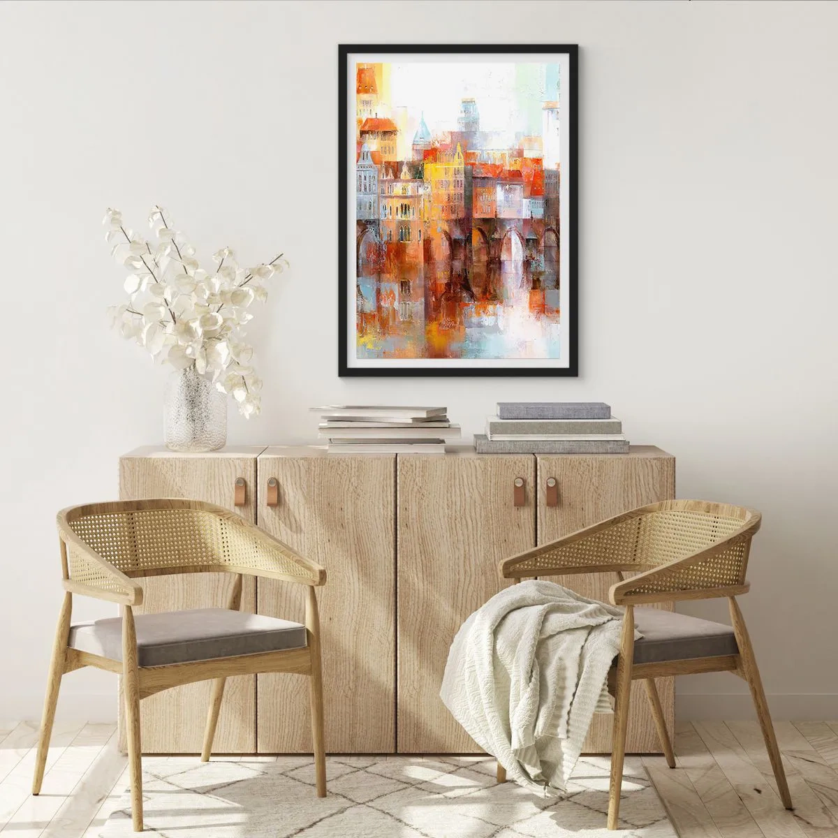 Plagát v čiernom ráme - Pod mostom je tiež krásne - 40x50 cm