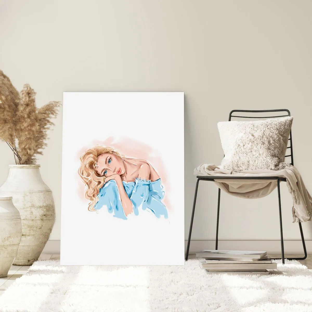 Plagát - Zasnená v modrej - 40x50 cm