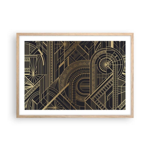 Plagát v ráme zo svetlého duba - Koncepty, nápady, plány - 70x50 cm