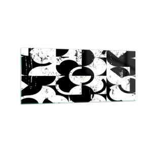 Obraz na skle - Biele je biele a čierne čierne - 120x50 cm