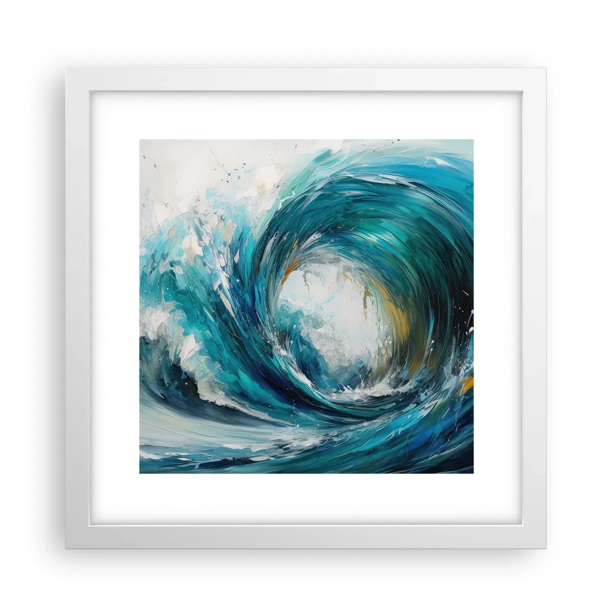 Plagát v bielom ráme - Morský portál - 30x30 cm