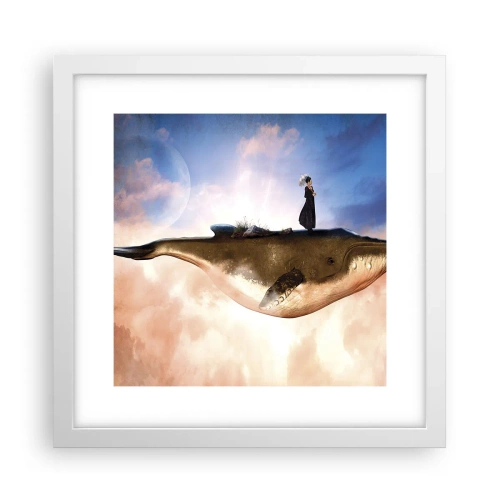 Plagát v bielom ráme - Surrealistická cesta - 30x30 cm