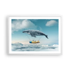 Plagát v bielom ráme - Prečo by nie? - 70x50 cm